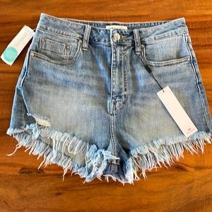 NWT high rise denim shorts size 6